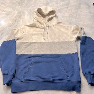 Pull&Bear Color block hoodie, cotton sweatshirt, Mens size L